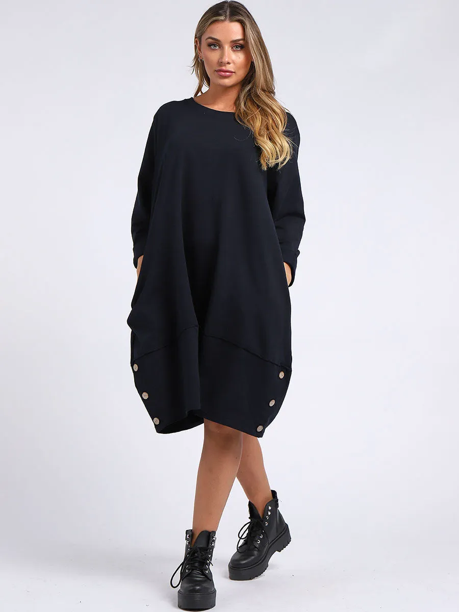 Navy Nene Slouch Dress
