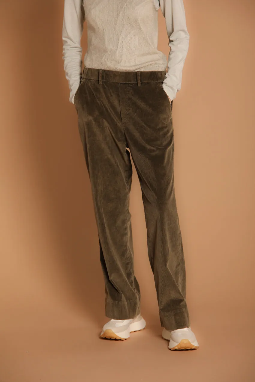 New York Cozy Straight  women's chino pants in velvet corduroy straight fit