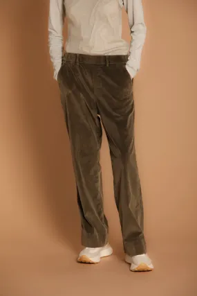 New York Cozy Straight  women's chino pants in velvet corduroy straight fit