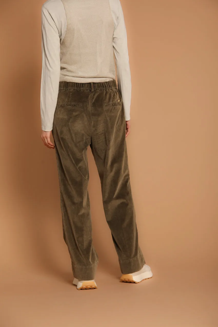 New York Cozy Straight  women's chino pants in velvet corduroy straight fit