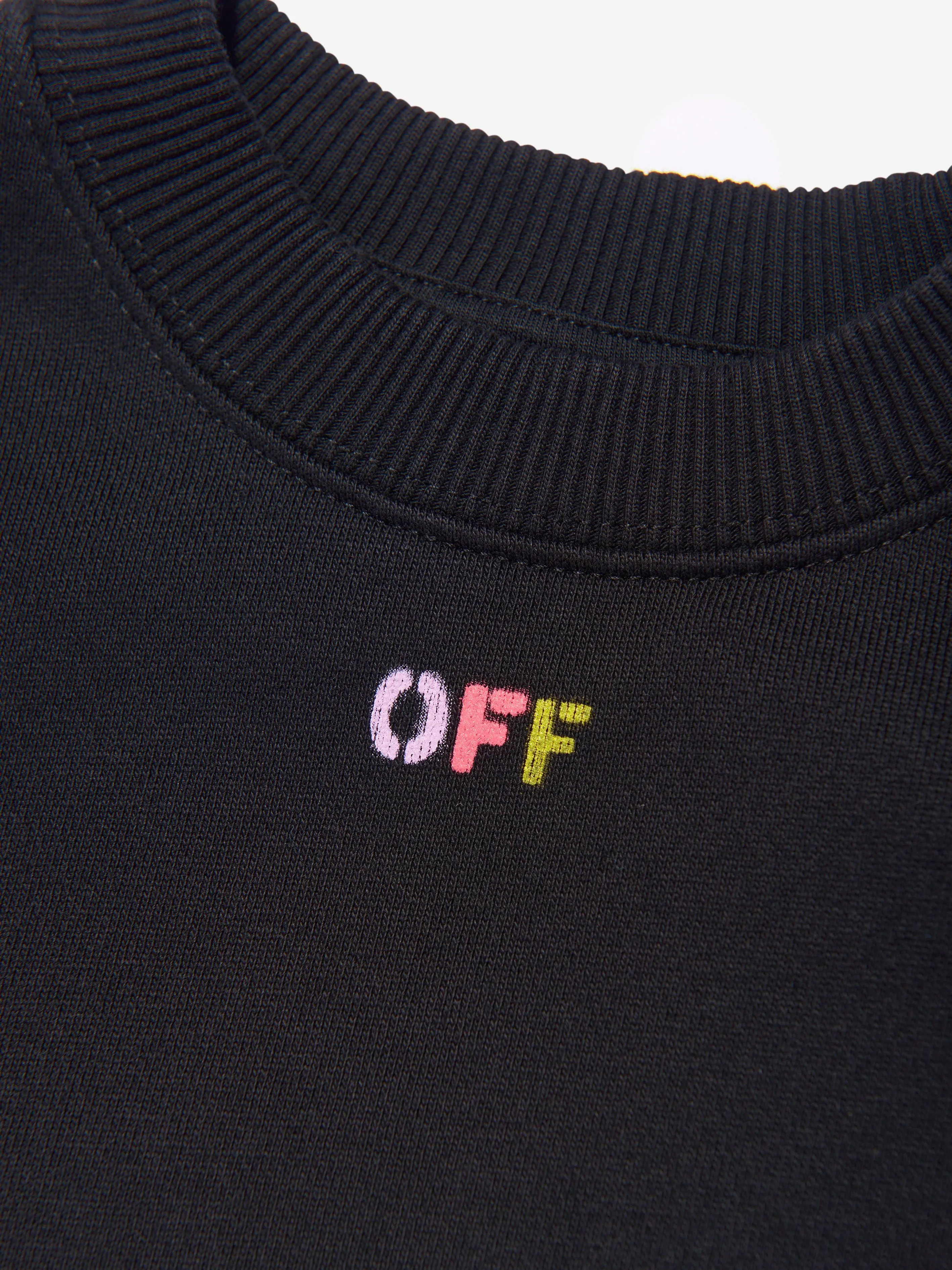 Off-White Girls Arrow Rainbow Crew Dress in Black