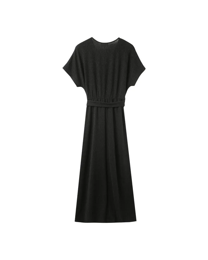 Oria Black Lurex Dress