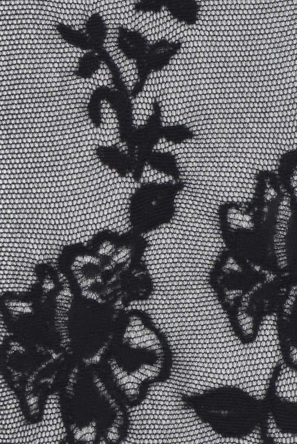 Oroblu Lace Trim Flower Patterned Sheer Crew Socks