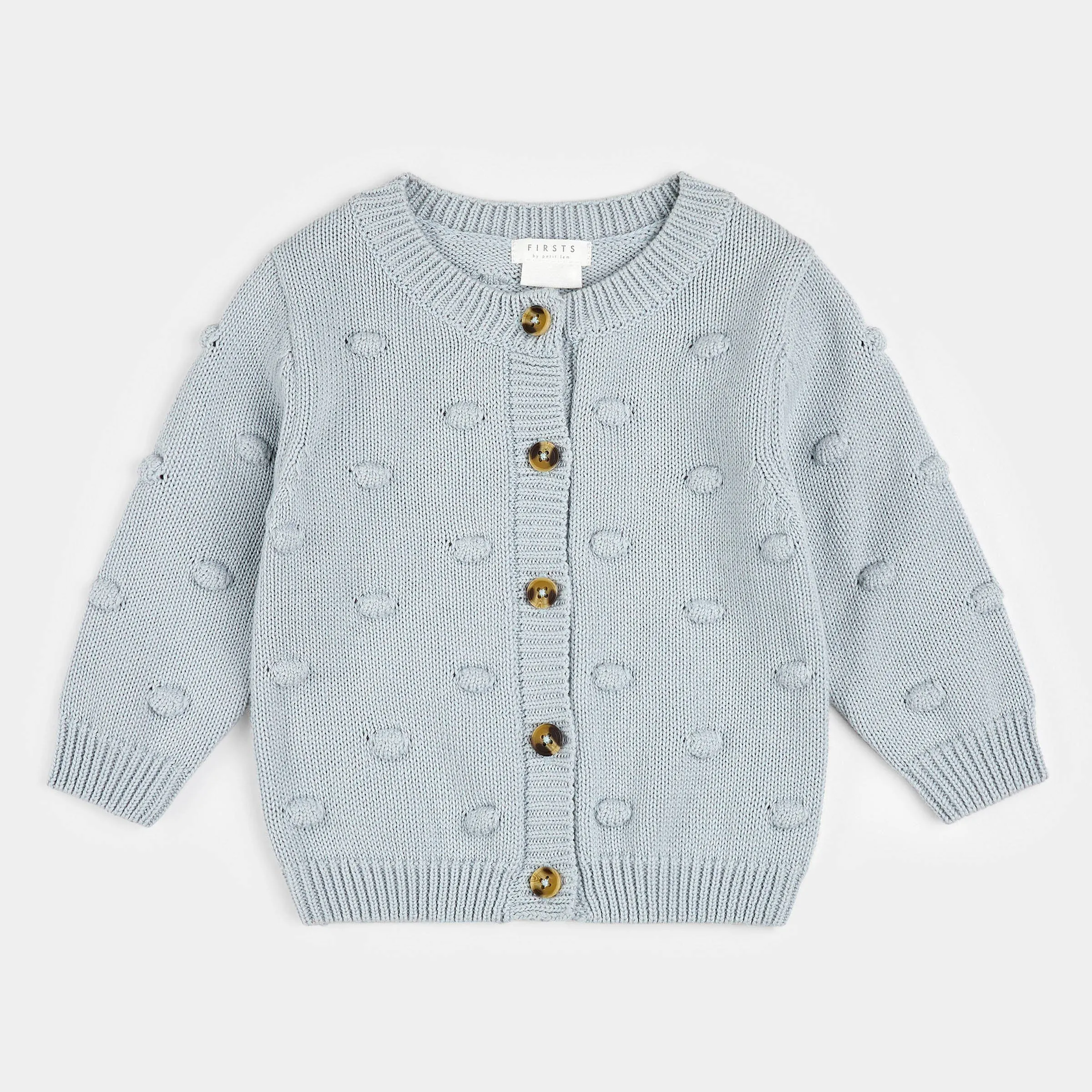 Pearl Blue Sweater Knit Cardigan