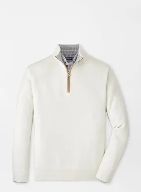 Peter Millar Artisan Crafted Cashmere Flex Quarter-Zip-Winter Ivory