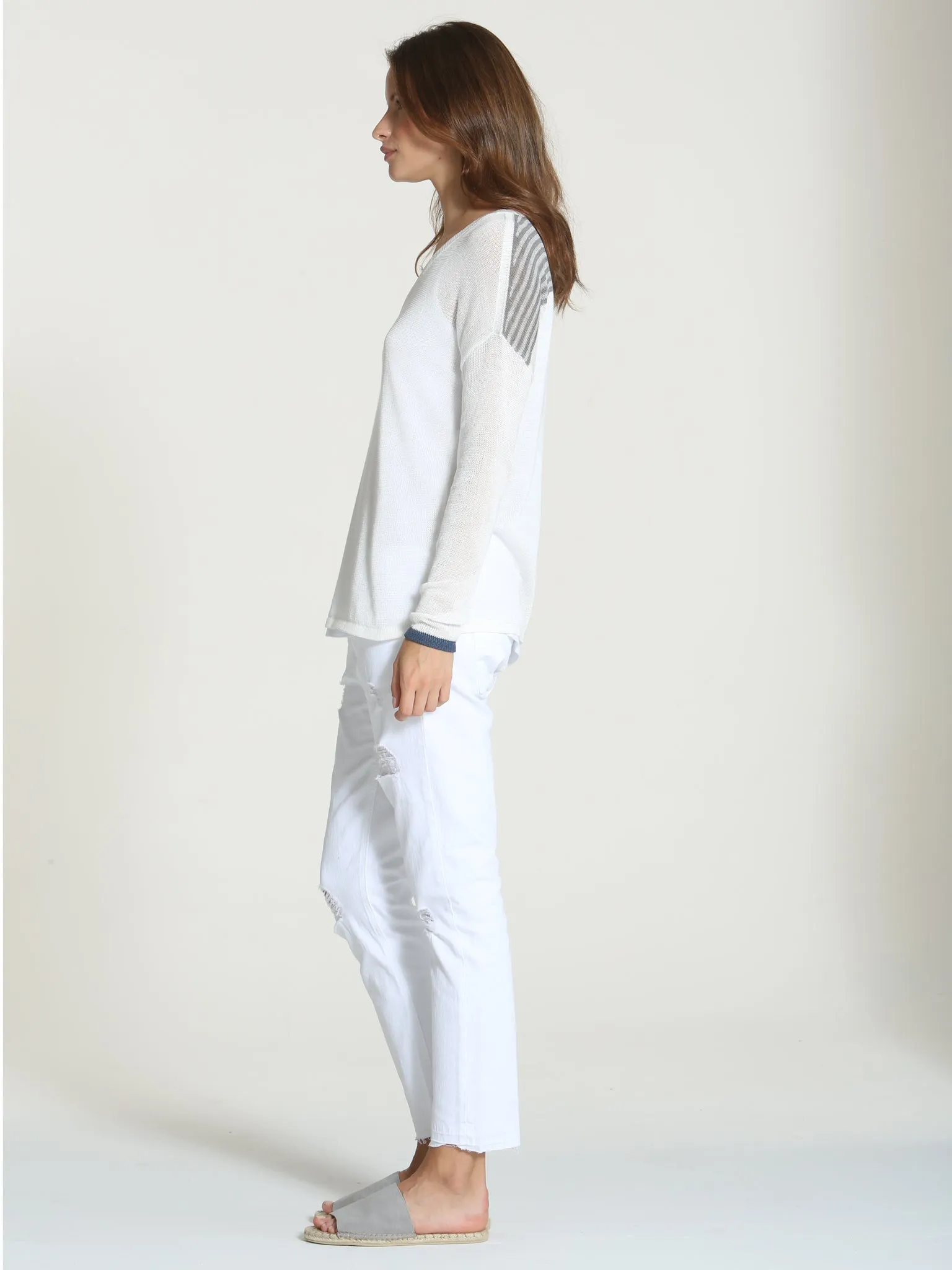 Pima Yoke Vee - White