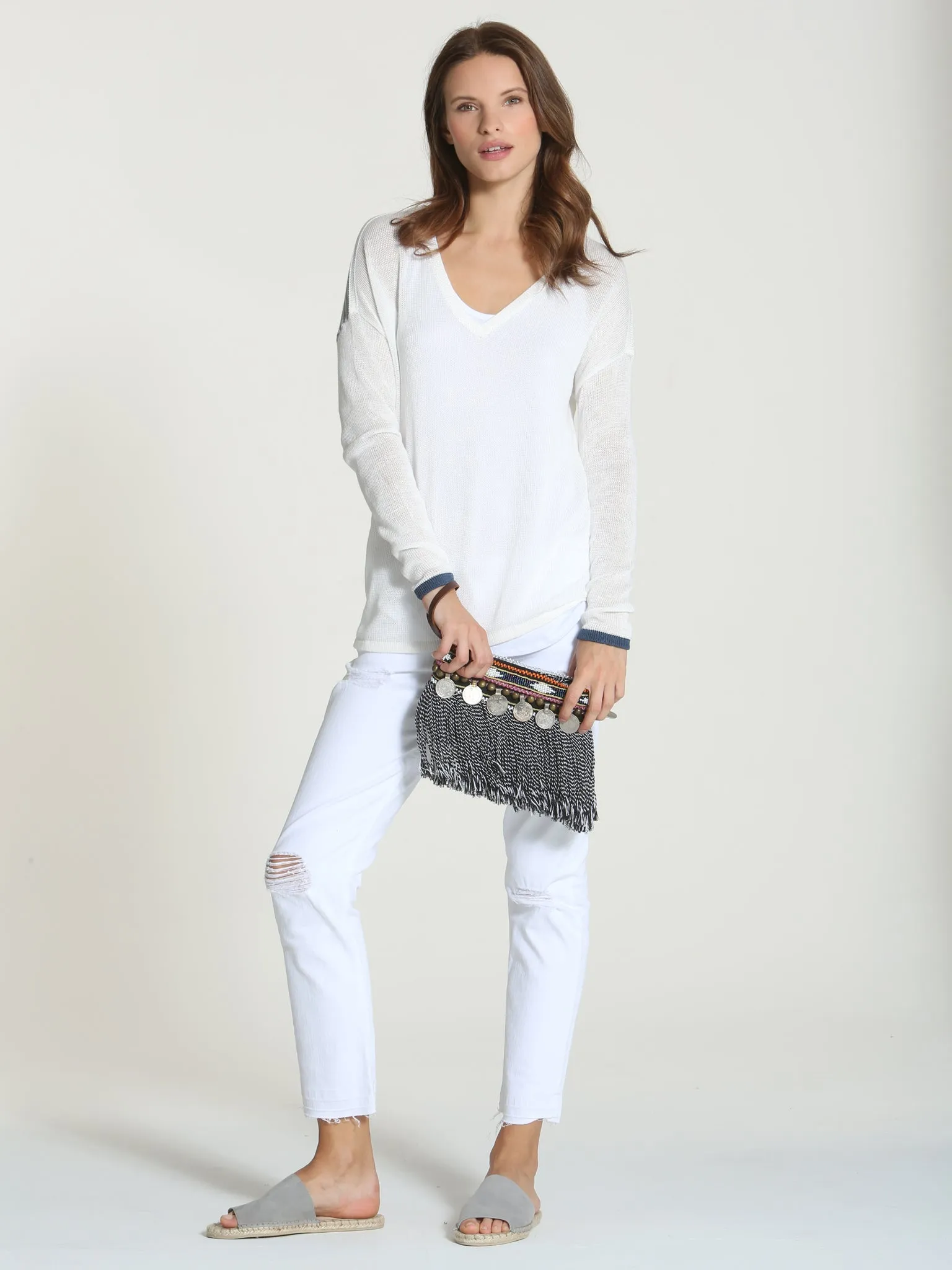 Pima Yoke Vee - White