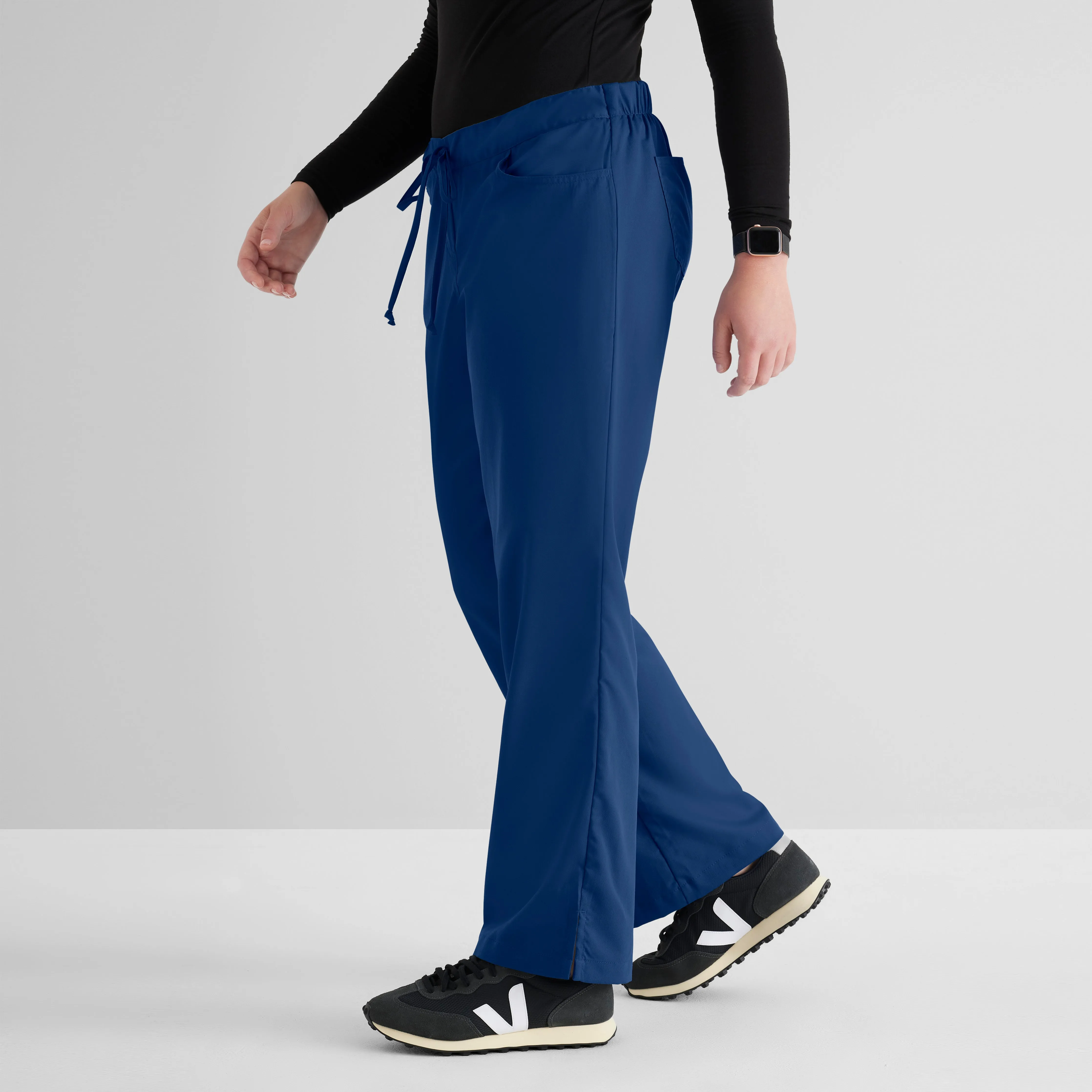 Riley 5-Pocket Mid-Rise Flared Leg Scrub Pant