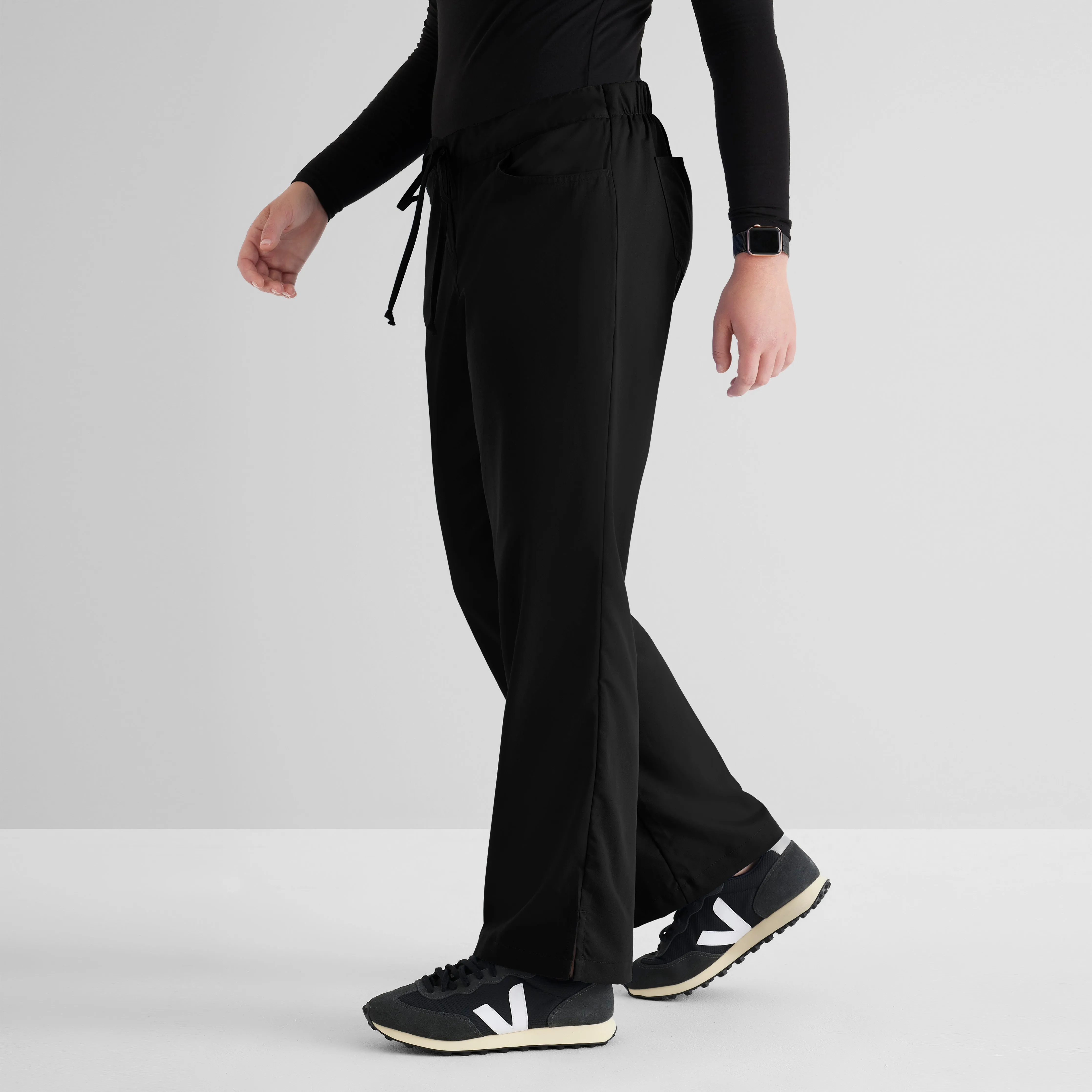 Riley 5-Pocket Mid-Rise Flared Leg Scrub Pant
