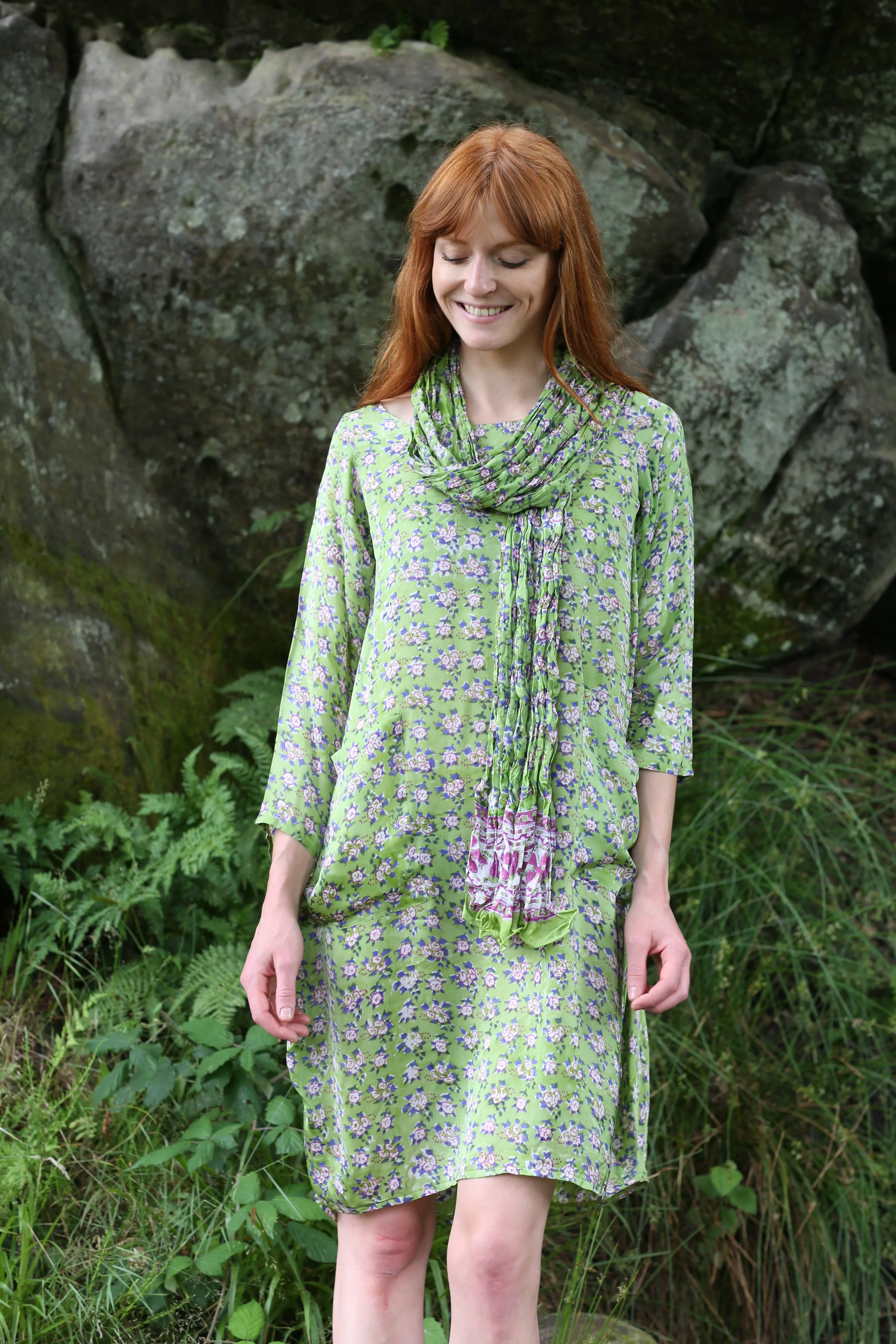 Roshan Dress Hand Block Printed in Pure Cotton