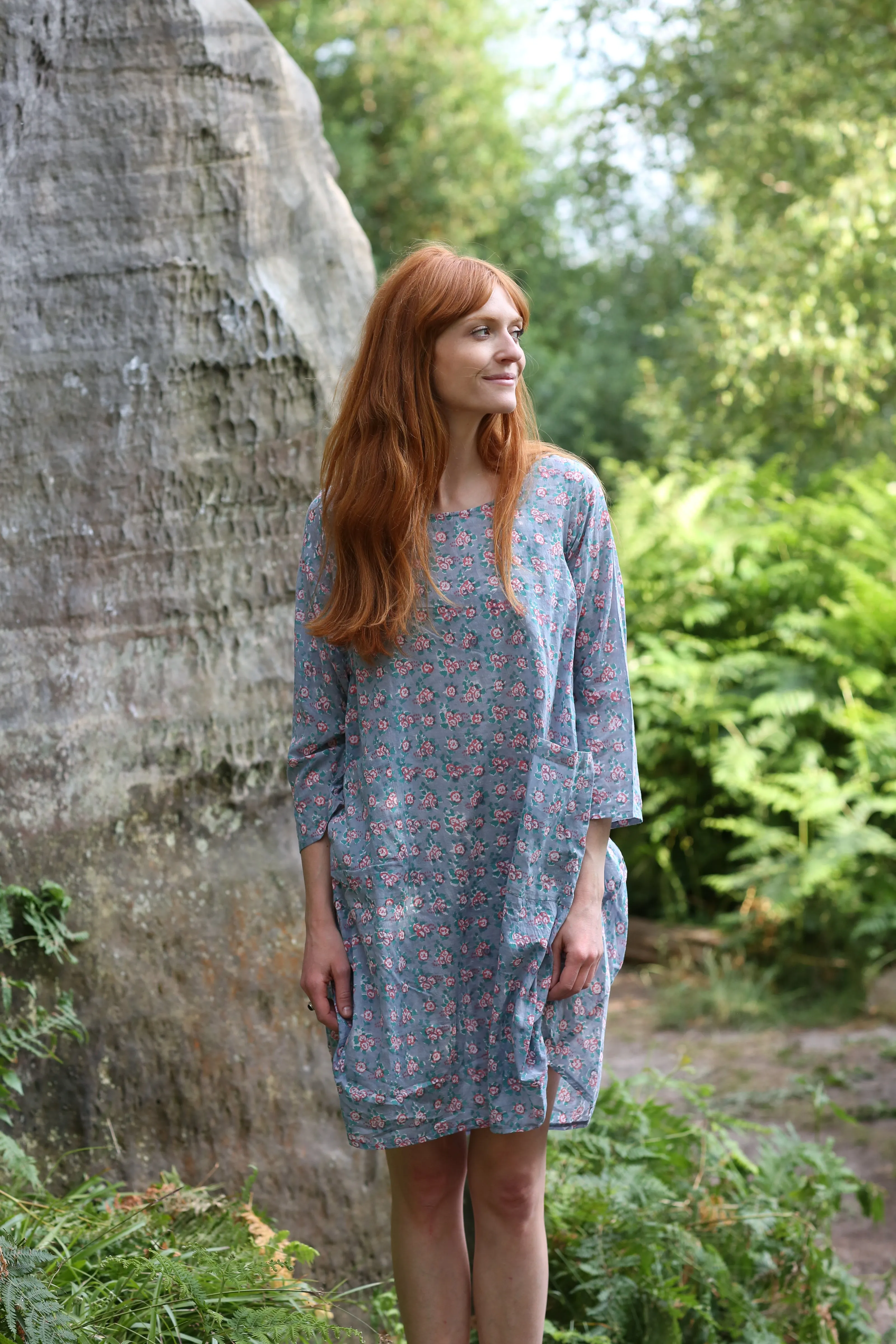 Roshan Dress Hand Block Printed in Pure Cotton