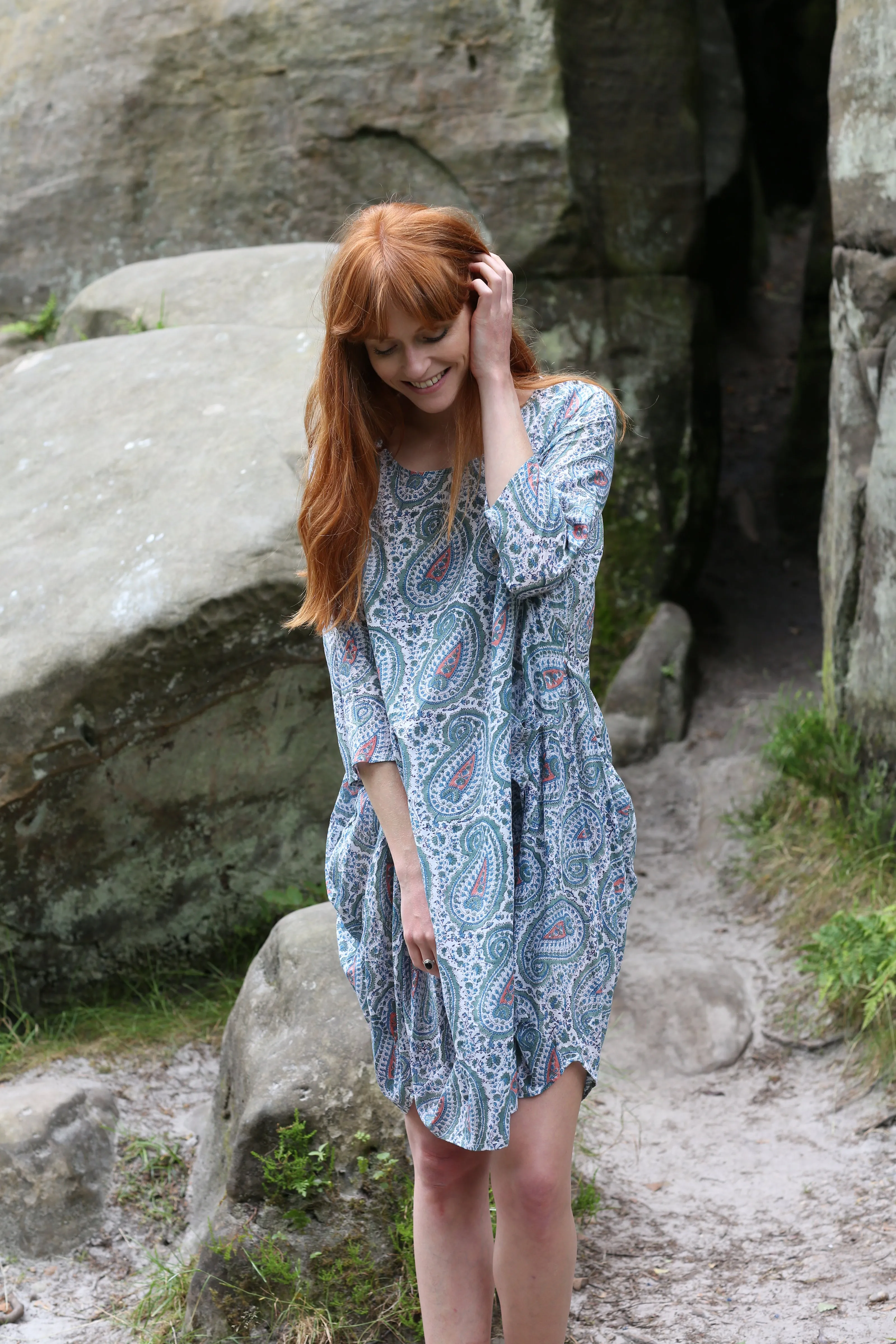 Roshan Dress Hand Block Printed in Pure Cotton