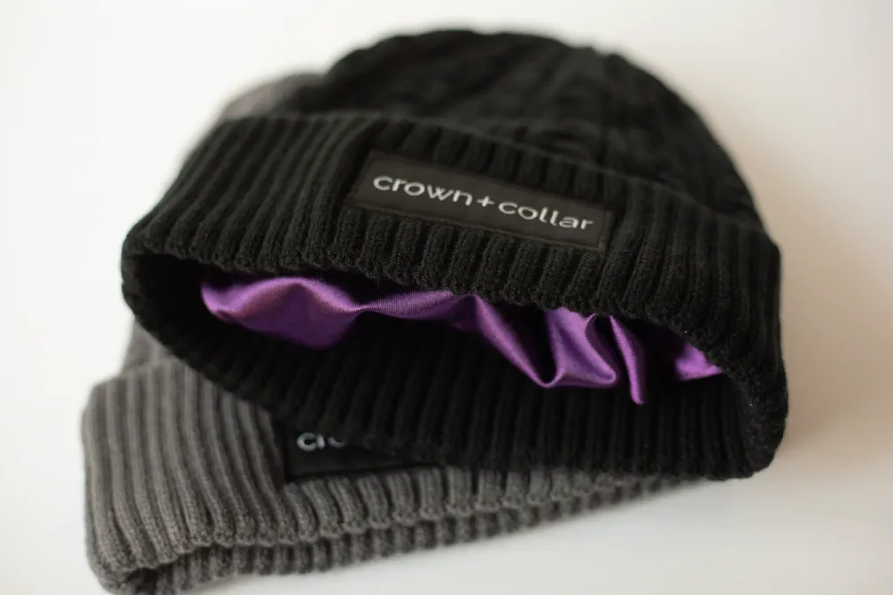 Satin-Lined Toque - Black