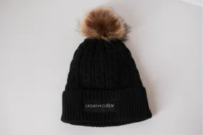 Satin-Lined Toque - Black