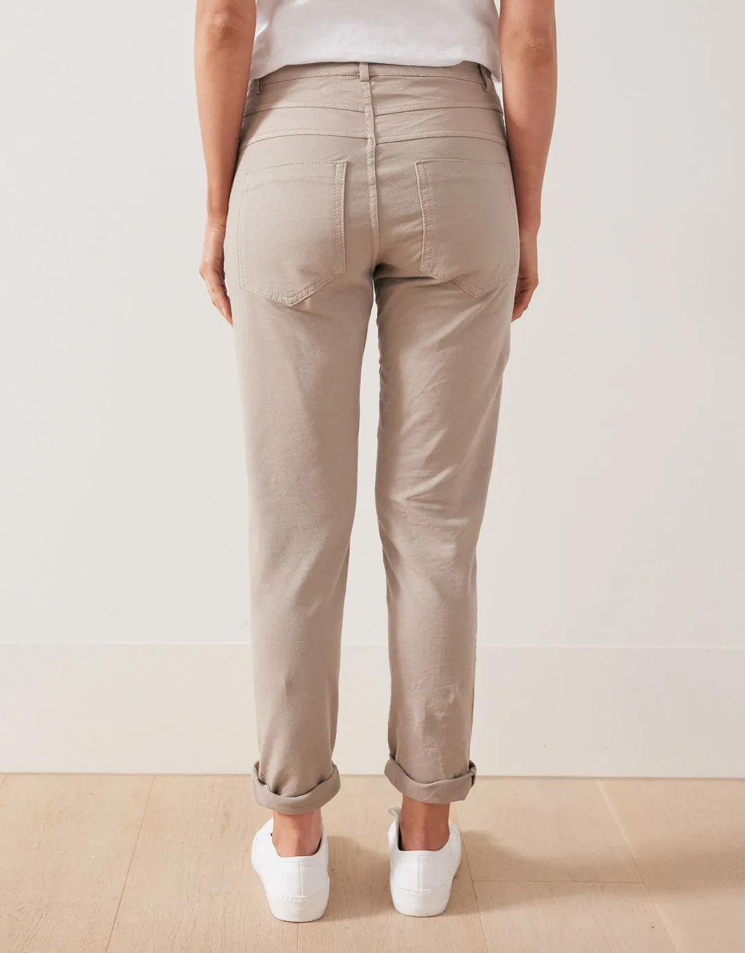 Signature Jersey Denim Pants - Taupe