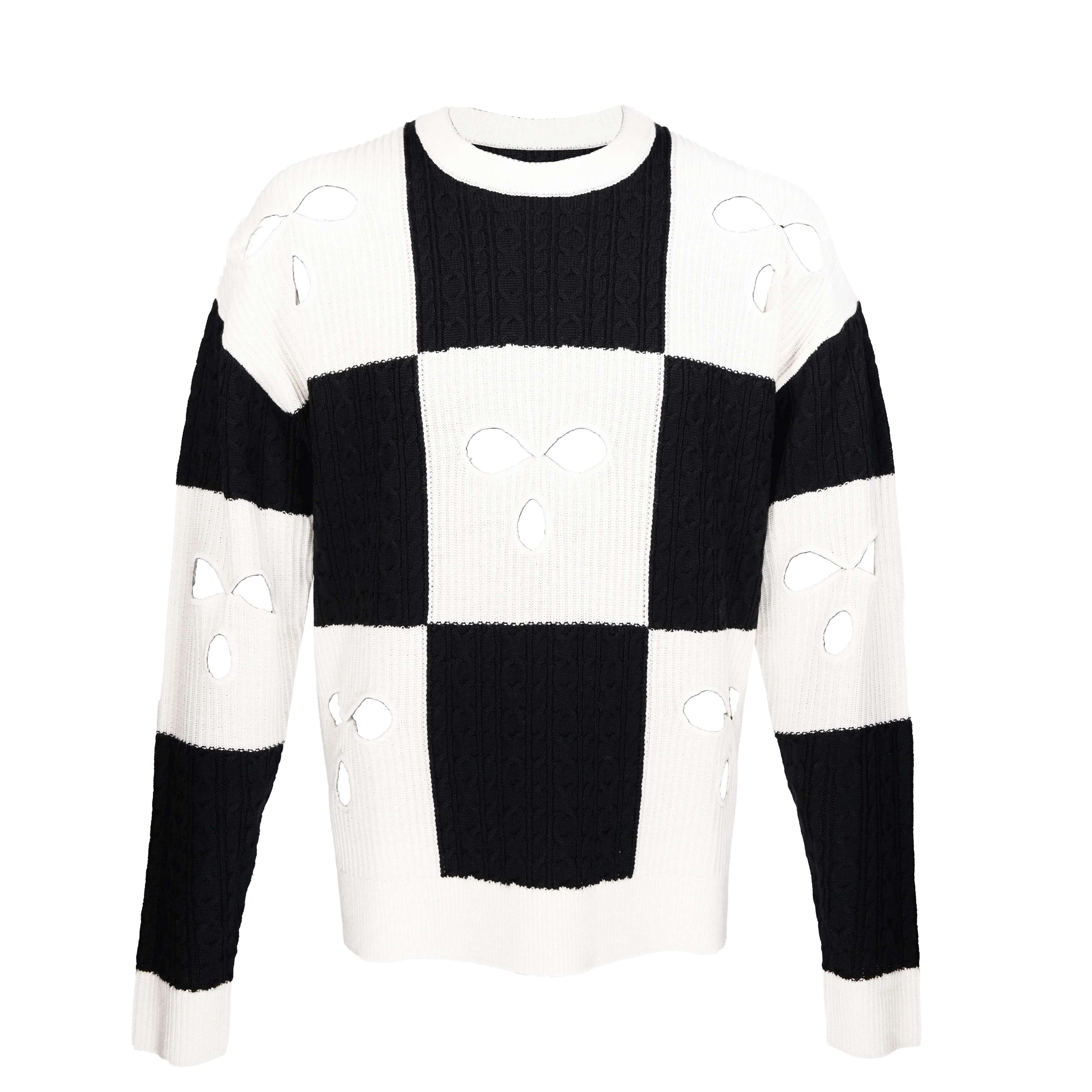 SKI MASK CHECKERED SWEATER