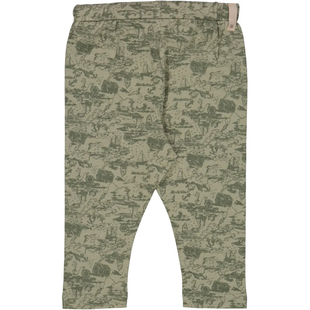 Soft Pants Manfred - dried sage sealife