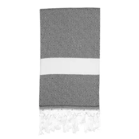 Sultan Turkish Towel, Charcoal Cloud