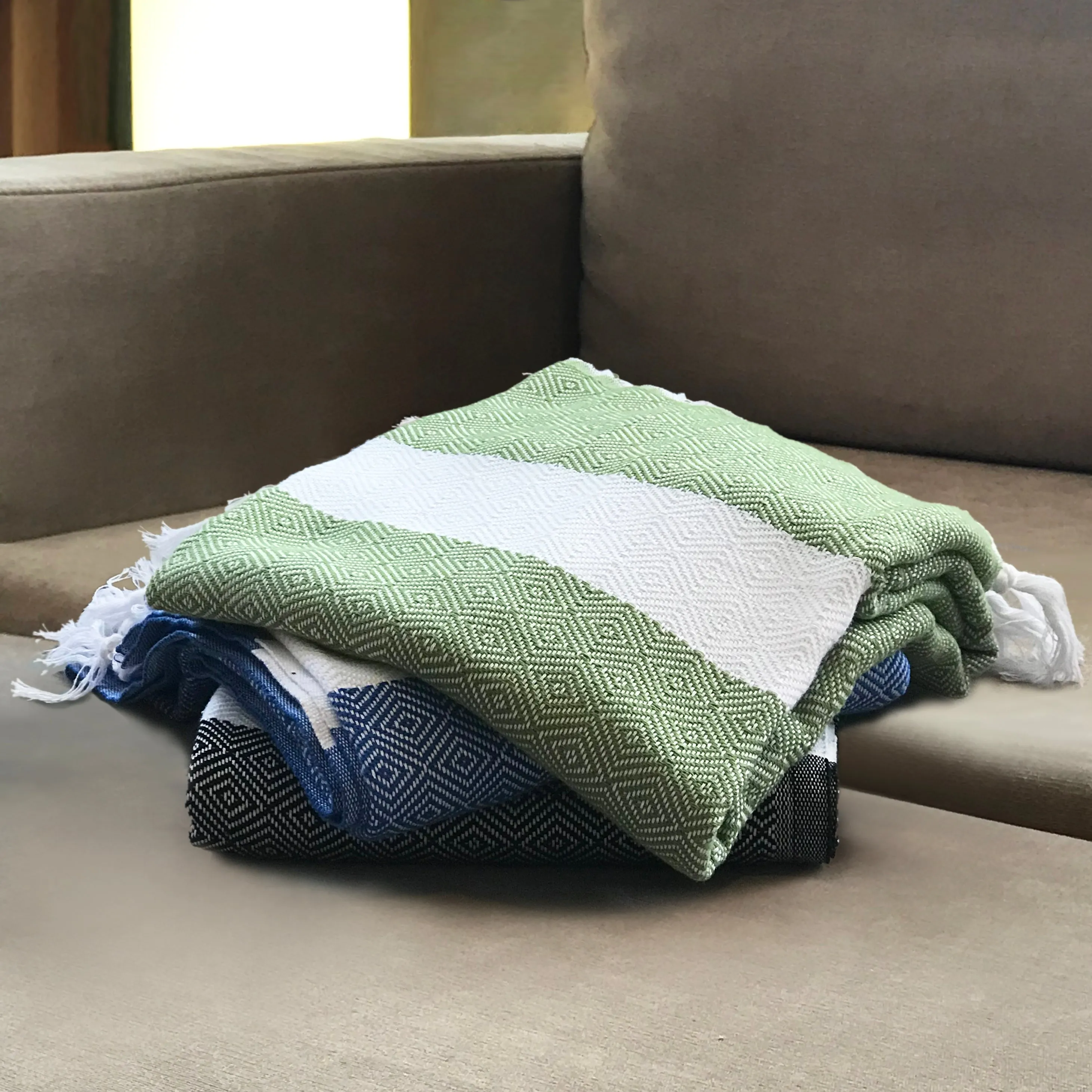 Sultan Turkish Towel, Charcoal Cloud
