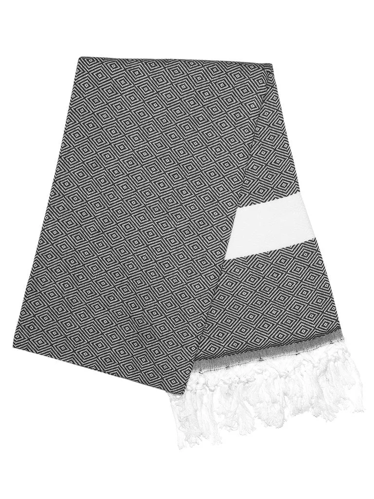 Sultan Turkish Towel, Charcoal Cloud