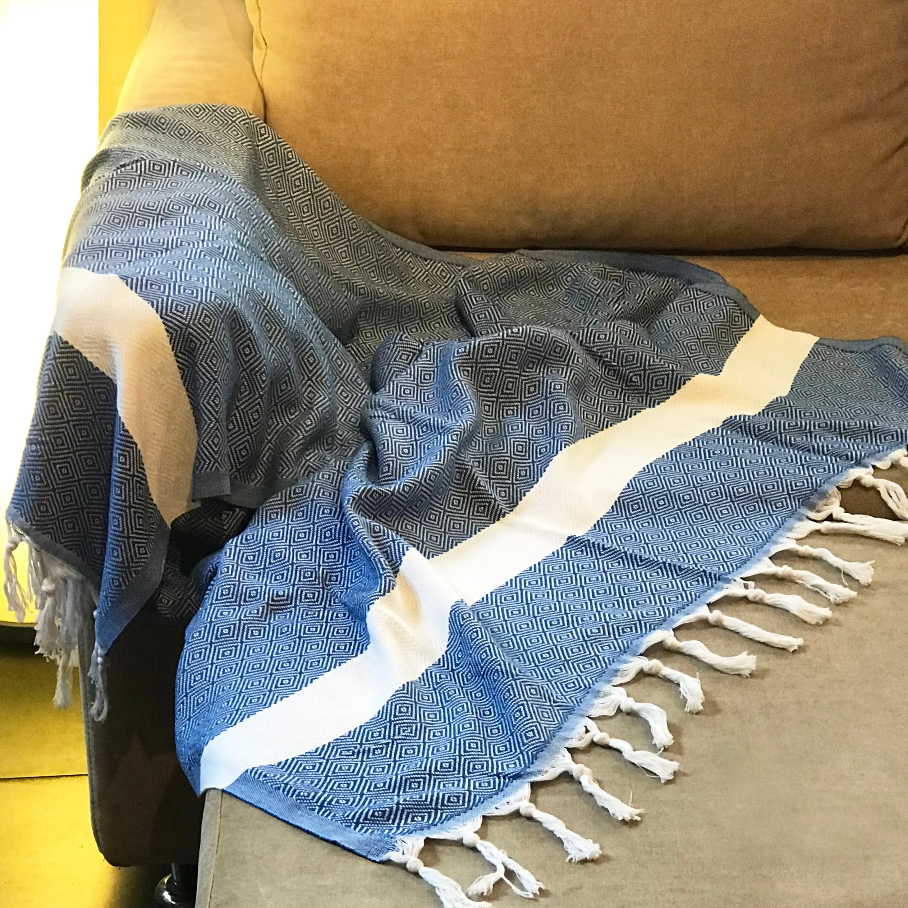 Sultan Turkish Towel, Ocean Deep