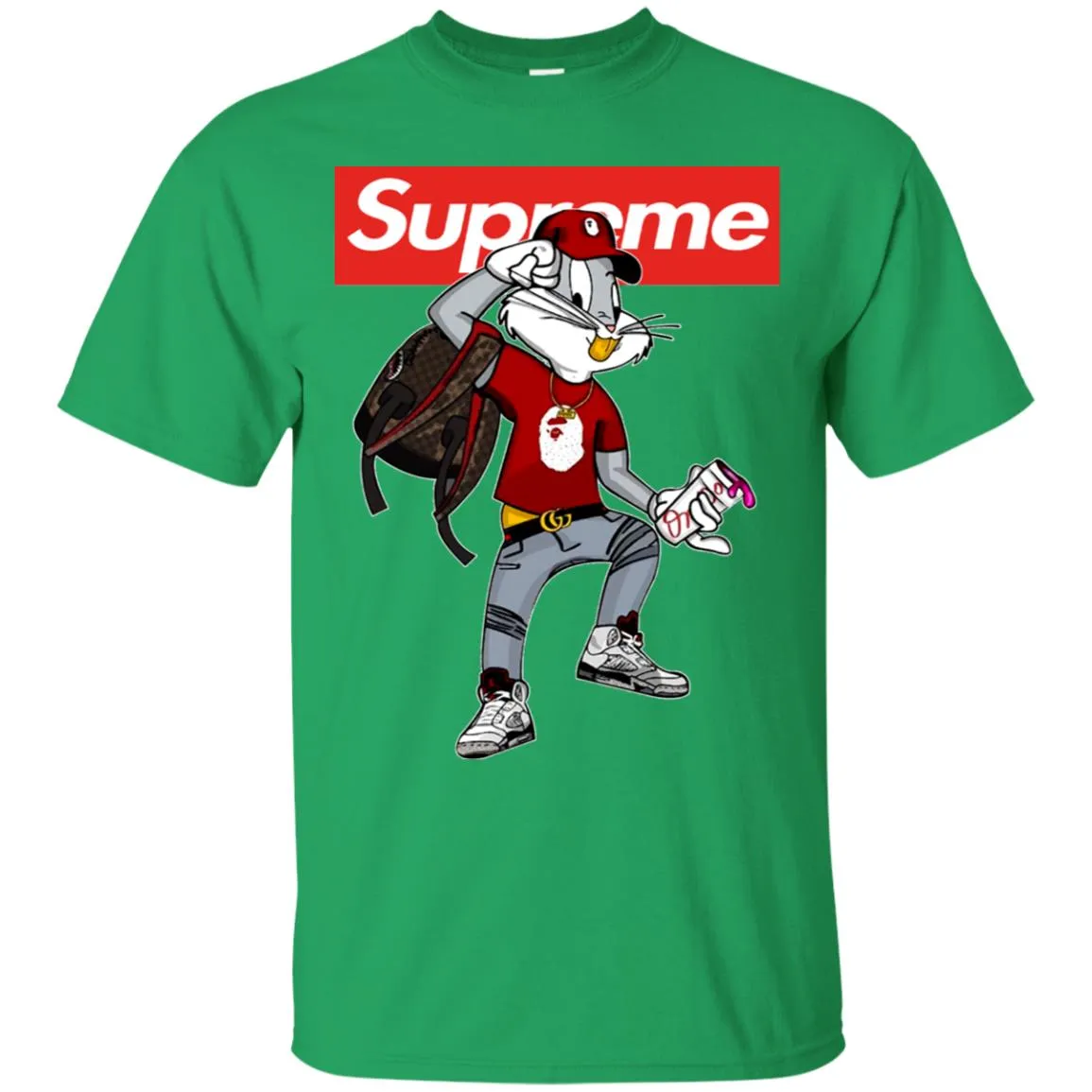 Supreme Rabbit Shirt Men Cotton T-Shirt