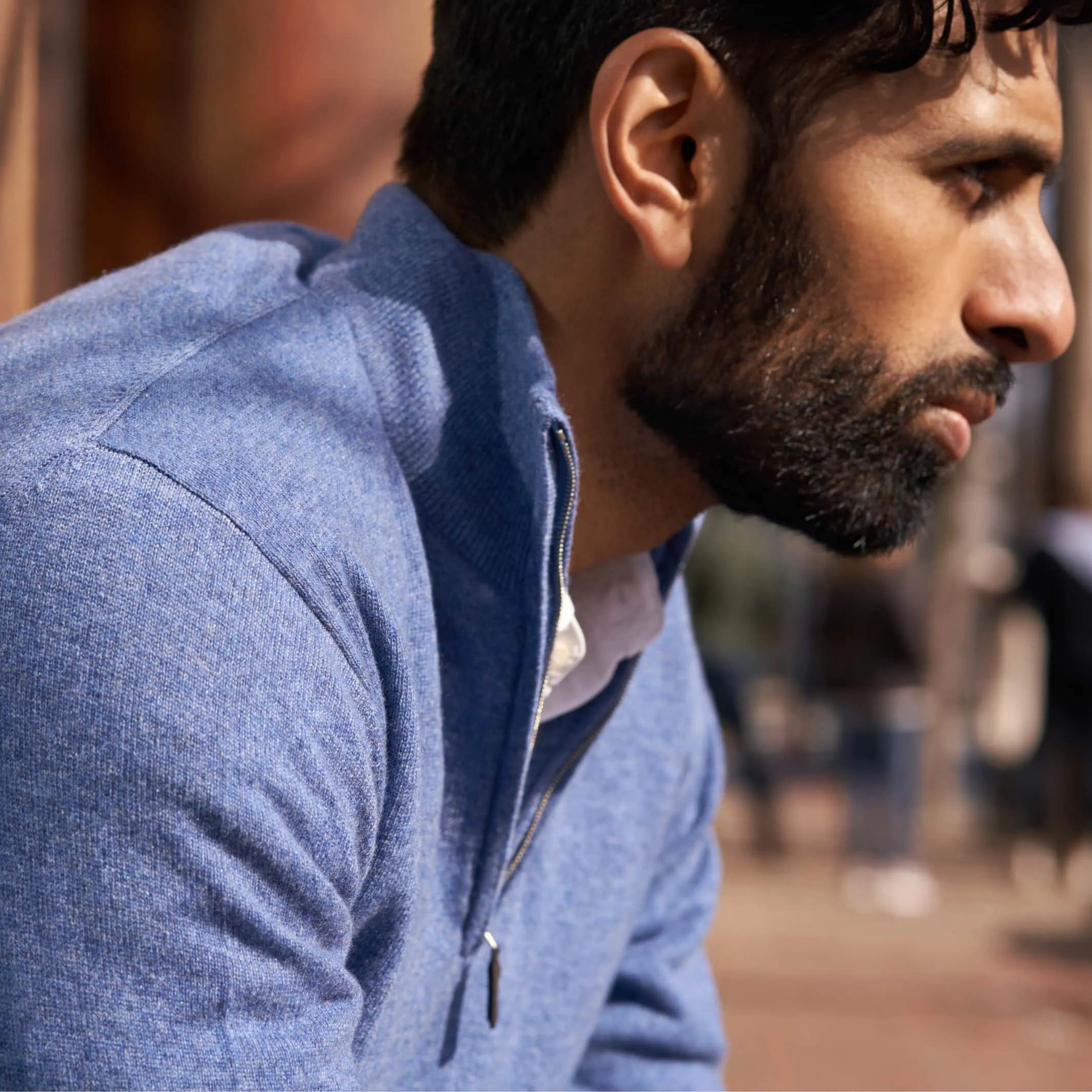 The Leo 2-ply Cashmere Quarter Zip Sweater