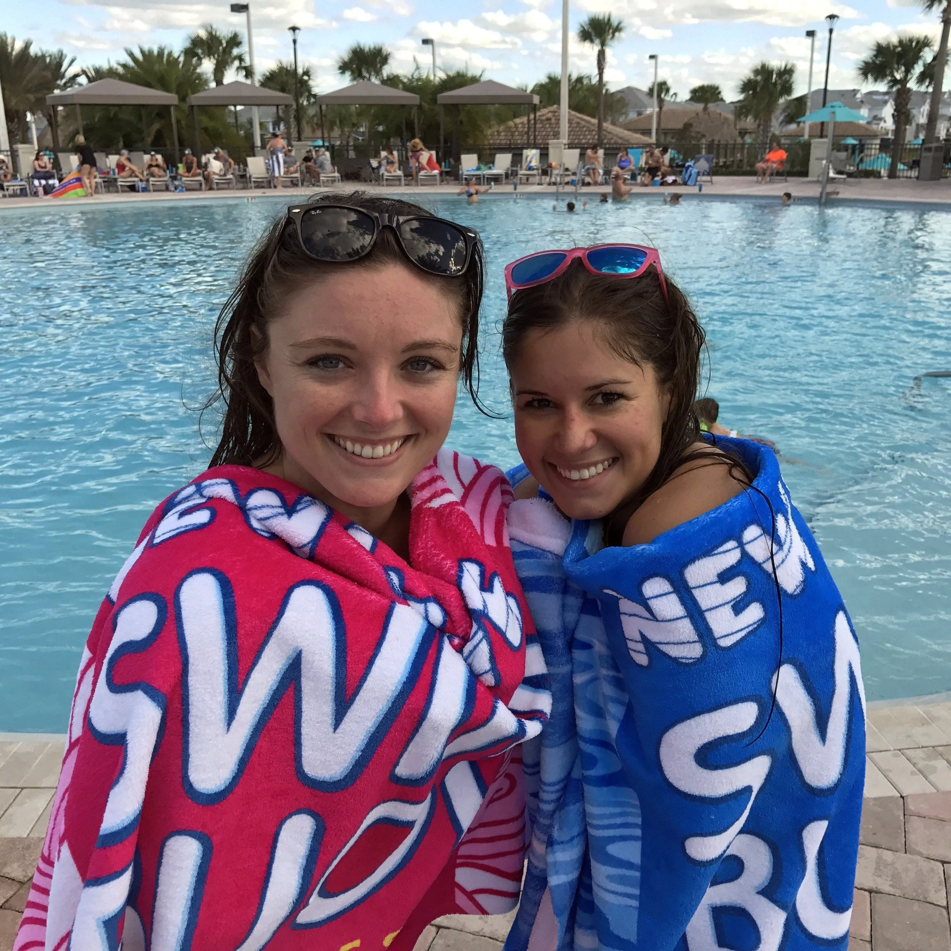 Towel Pink - New Wave Polar Fleece Swim Towel-Blanket-Shawl