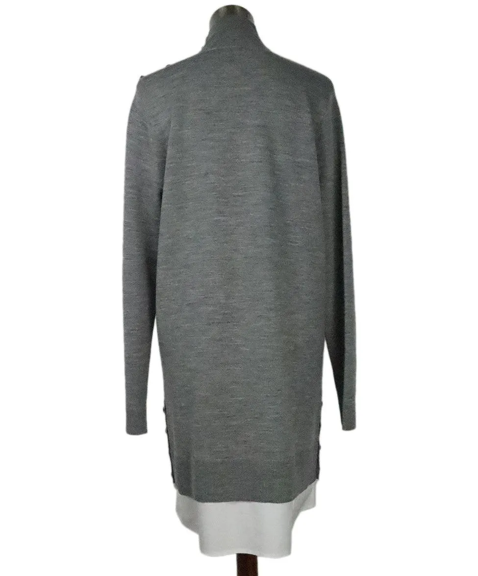 Veronica Beard Grey Wool Sweater Dress sz 8