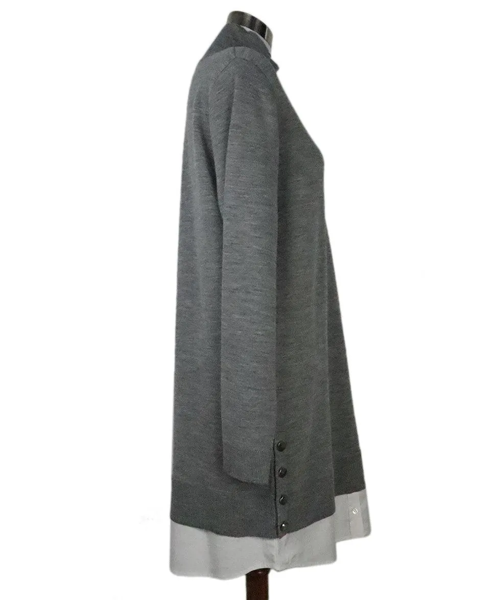 Veronica Beard Grey Wool Sweater Dress sz 8