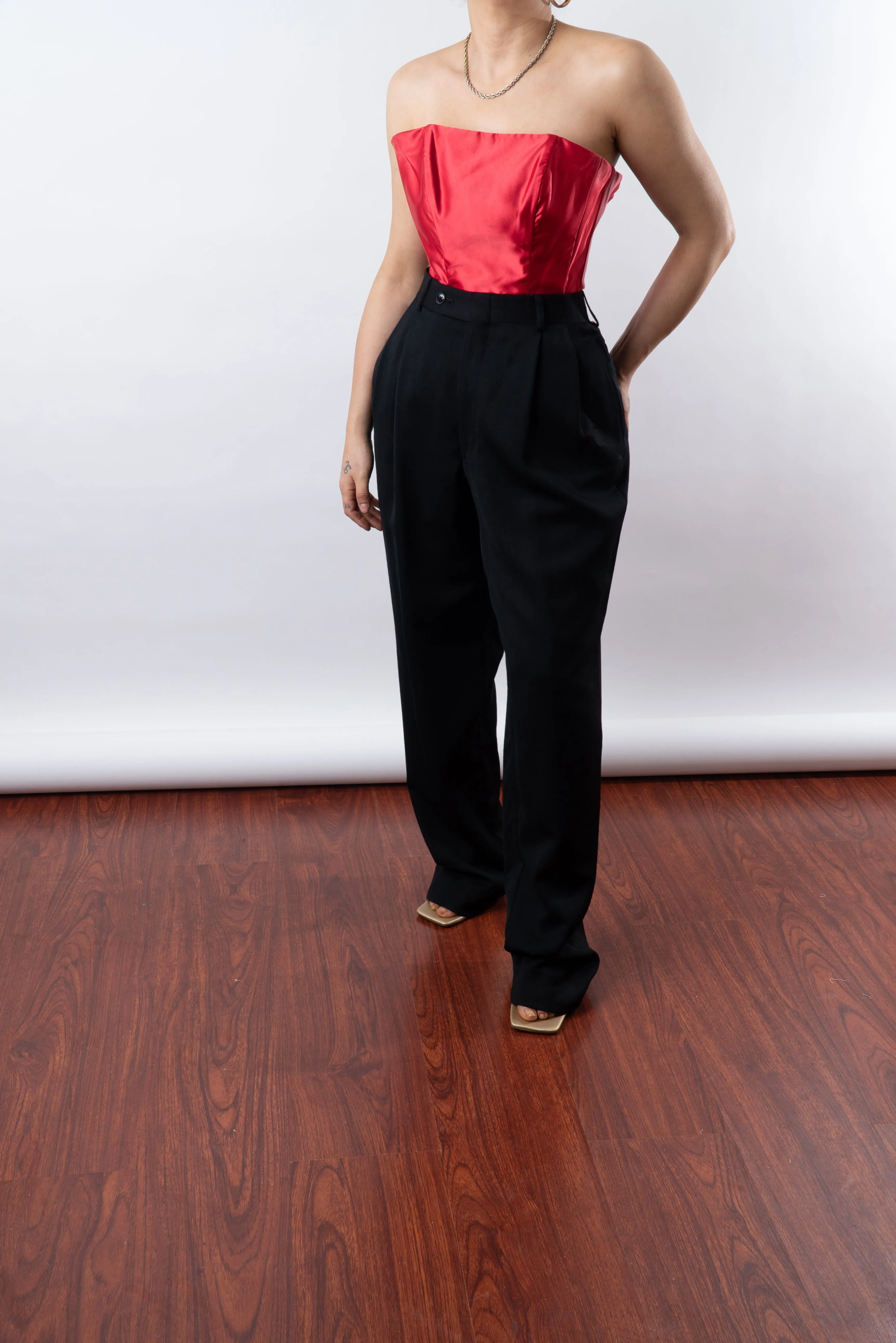 Vintage Red Glossy Bustier
