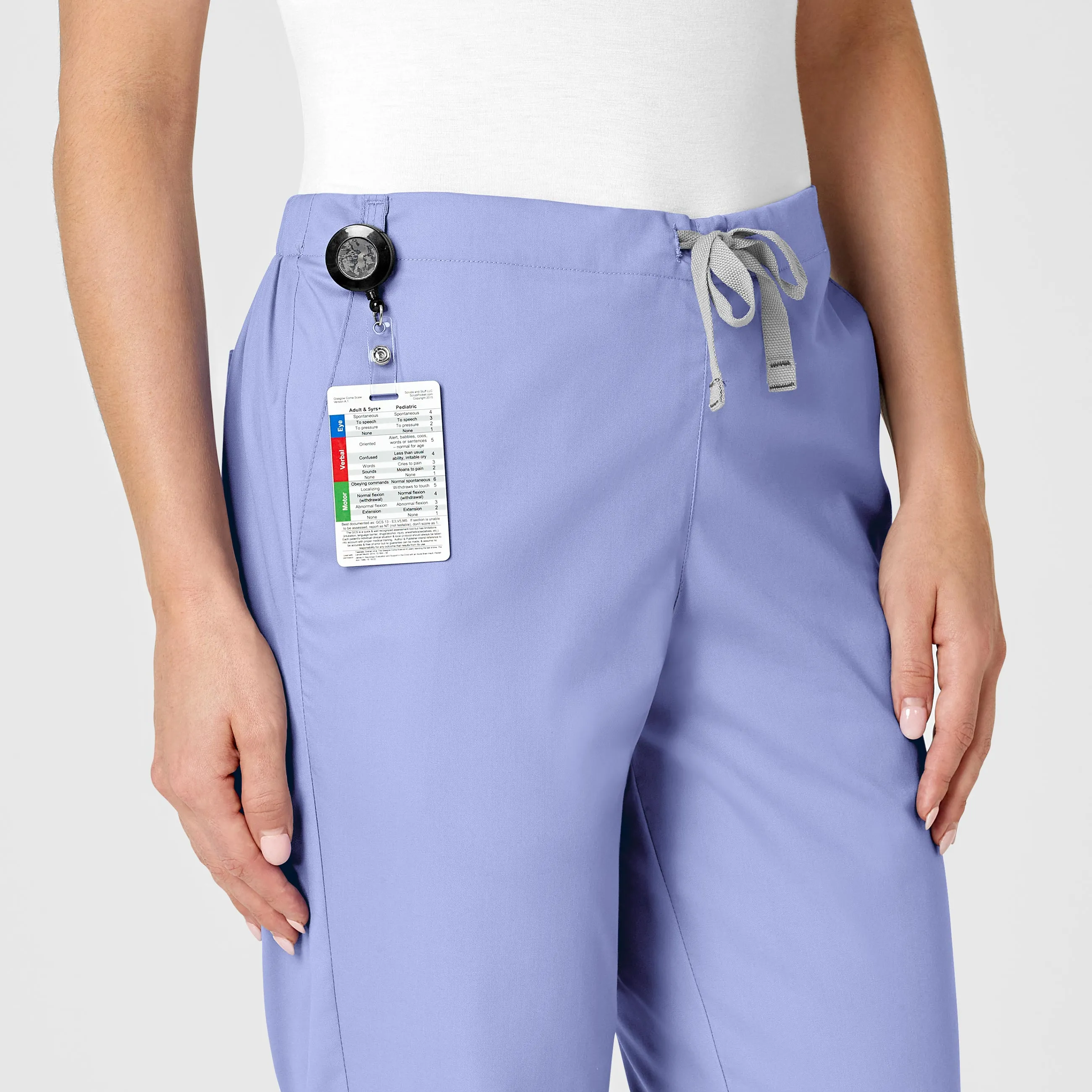 WonderWORK Women's Flare Leg Scrub Pant - Ceil Blue