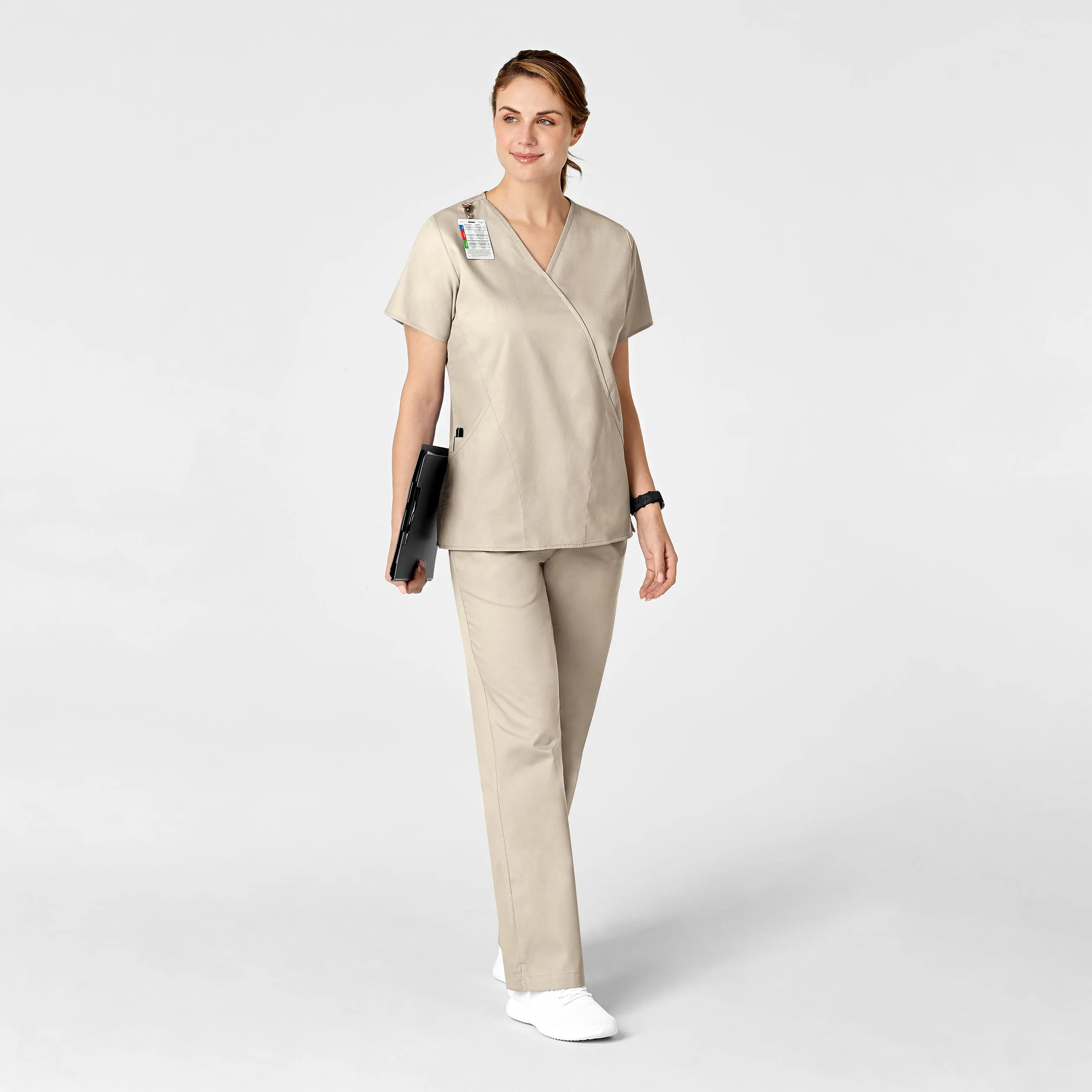 WonderWORK Women's Flare Leg Scrub Pant - Khaki