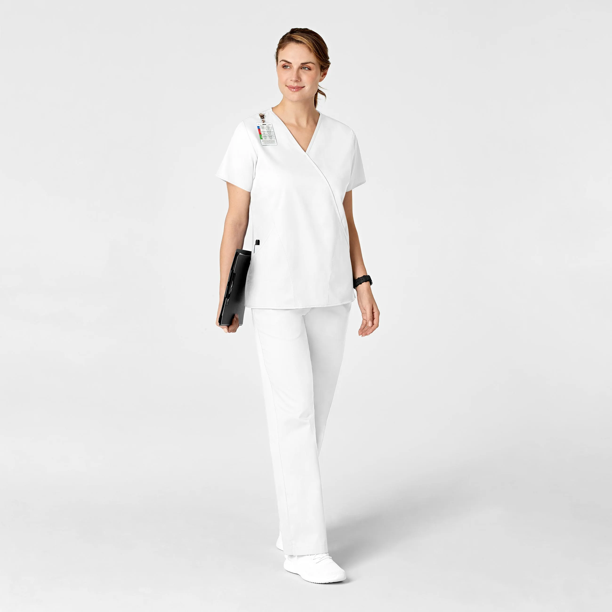 WonderWORK Women's Flare Leg Scrub Pant - White